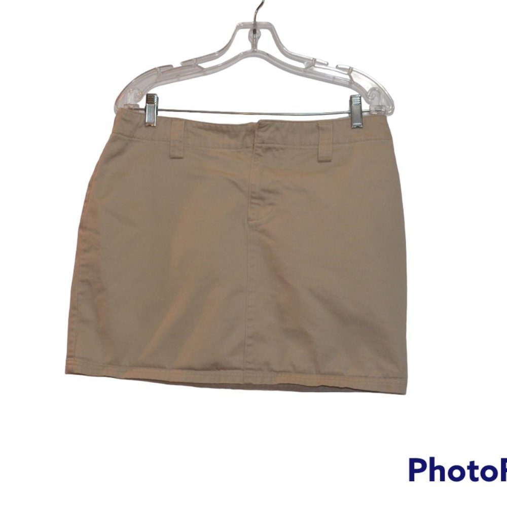 Old Navy Denim Mini Skirt Beige Cotton 10